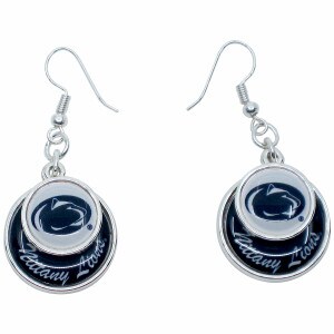 earrings stacked discs Penn State Athletic Logo over Nittany Lions